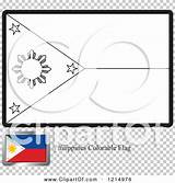 Philippines Flag Coloring Sample Illustration Royalty Clipart Vector Perera Lal sketch template