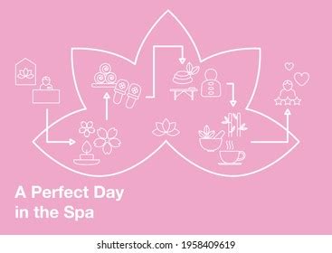 perfect day spa infographic linear style stock vector royalty