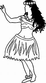 Coloring Girl Hawaiian Dance Pages Wecoloringpage sketch template