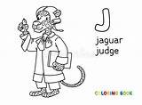 Judge Jaguar Animal Mantle Briefcase Barrister sketch template