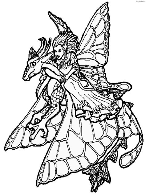 ridden dragon princess dragons fairy coloring pages fairy coloring
