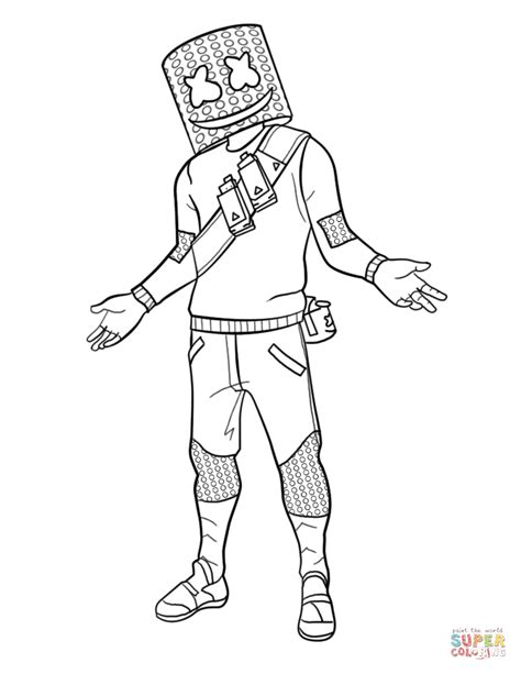 marshmello fortnite coloring page  printable coloring pages