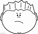 Angry Face Coloring Pages Drawing Getcolorings Color Getdrawings Line sketch template