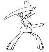 Gallade Mega Coloring Printable Pages sketch template