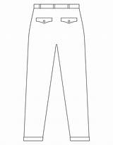 Coloring Blue Pants Jeans Trousers Template Pages sketch template