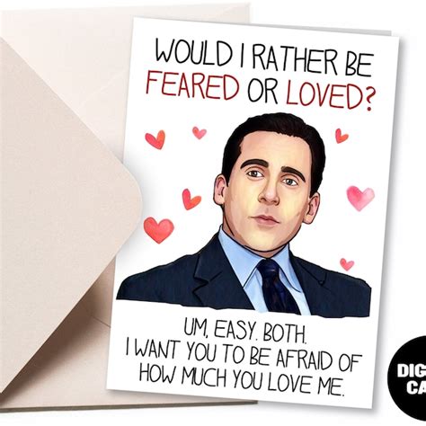 Michael Scott Valentines Day Card Etsy