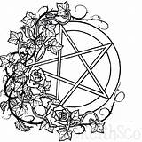 Coloring Pages Pagan Wiccan Adults Machine Adult Printable Gum Gumball Bubble Mandala Books Witch Moon Color Pentacle Getcolorings Print Drawings sketch template