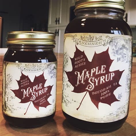 custom labels   maple syrup custom labels mason jar mug