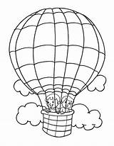 Balloon Air Coloring Hot Pages Kids Printable Drawing Balloons Parachute Template Coloring4free Line Color Print Transportation Getcolorings Getdrawings Colorings Paintingvalley sketch template