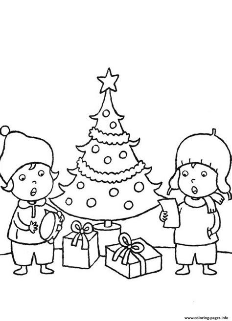christmas kids coloring page printable