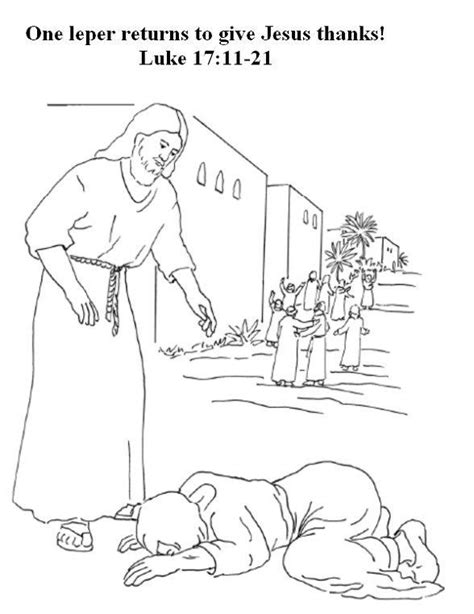 man  leprosy coloring pages jesus heals ten lepers coloring