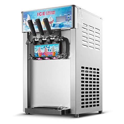 3 Flavors Soft Ice Cream Machine Commercial Frozen Ice Cream Cones