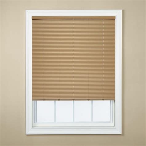 style selections   cordless taupe vinyl room darkening mini blinds common   actual