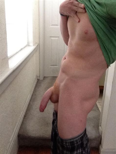 pale hung guy with red pubic hair gay cam selfies