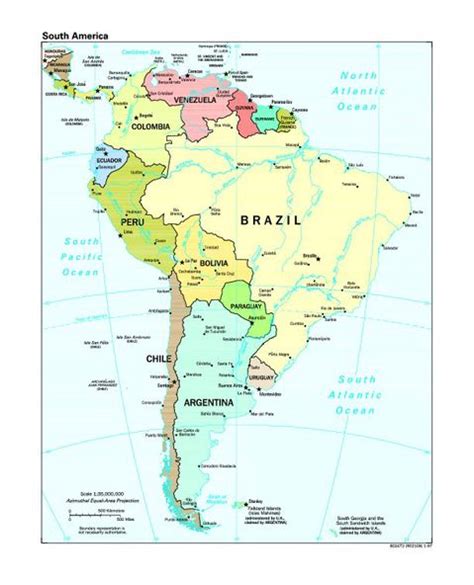 mapa de sudamerica  division politica imagui