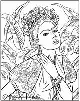 Frida Kahlo Khalo Pinturas Mandalas Dropped Whimsicalpublishing Botero рисунки Retrato Quadri Peculiar Corazones Lienzo áfrica Aulas sketch template