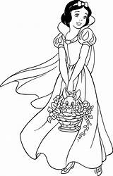 Snow Coloring Pages Neige Blanche Disney Colouring sketch template