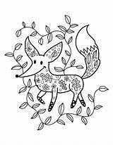 Renard Automne Artherapie Arbre Greatestcoloringbook Coloriages Gratuitement Mignon Lire sketch template