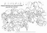 Coloring Rainbow Pages Brite Moved sketch template