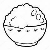 Rice Bowl Drawing Illustration Stock Vector Colouring Pages Background Coloring Cartoon Isolated Fried Template Getdrawings Depositphotos Sketch Paintingvalley sketch template