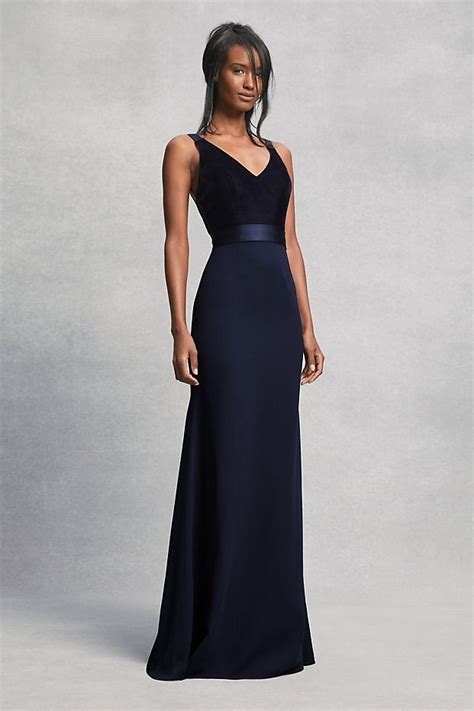 Midnight Blue Velvet Bridesmaid Dress From The White By Vera Wang