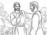 Jesus Blind Coloring Man Heals Born Pages Bartimaeus John Printable Drawing Supercoloring sketch template