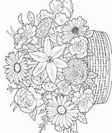 Coloring Pages Flower Color Printable Adults Fancy Detailed Print Number Hard Difficult Rose Downloadable Very Flowers Printables Getcolorings Colorings Getdrawings sketch template