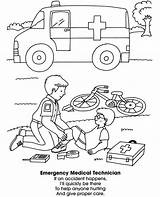 Ems Helpers Ambulance Doverpublications Preschool Medic sketch template