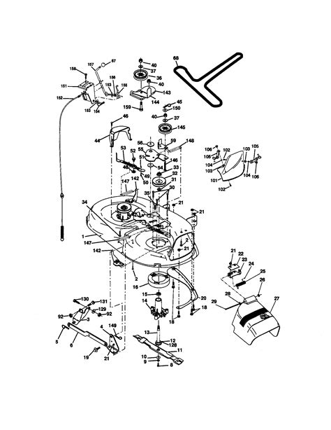 mower deck diagram parts list  model  craftsman parts