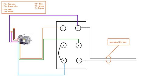 help wiring single phase 110v motor to drum switch