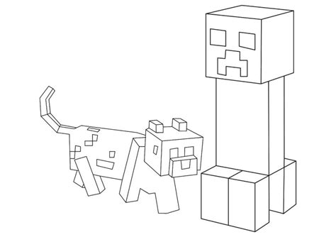 creeper  dog  minecraft coloring page  printable coloring
