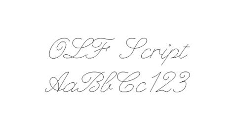 olf hand script single  fonts