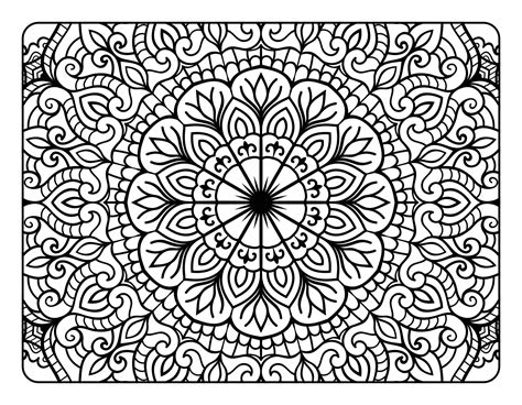 adult mandala coloring page  relaxation coloring page  adult