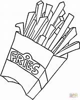 Fries French Coloring Pages Printable Color Compatible Ipad Tablets Android Version Click Online sketch template
