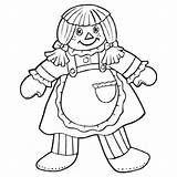 Doll Coloring Rag Colouring Pages Ragdoll Getdrawings Getcolorings sketch template