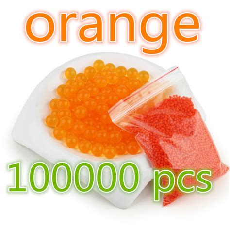 Orange 100000pcs Brinqued Free Orbeez Soft Crystal Water Gun Paintball