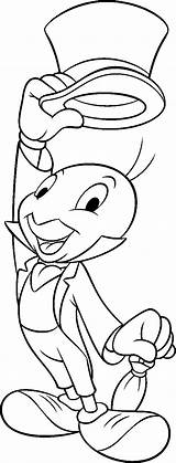 Coloring Jiminy Pinocchio sketch template