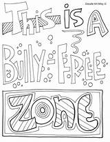 Bullying Coloring Pages Worksheets Classroom Anti Posters School Activities Doodles Doodle Kids Stop Rules Quotes Drawing Printables Week Environment Bully sketch template