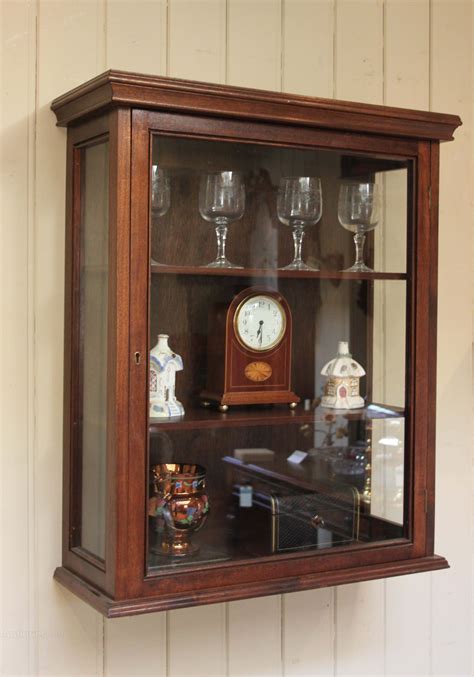 antiques atlas vintage mahogany wall display cabinet