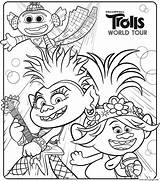 Coloring Trolls Pages Printable Tours Book sketch template
