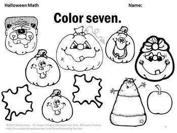 halloween coloring math counting number words worksheets halloween
