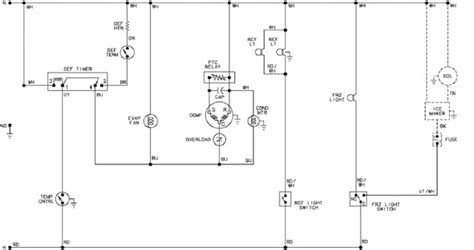 amana model arbcw  legible   wiring diagram   fridge freezer combo