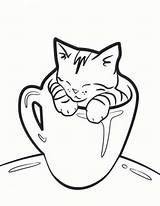Coloring Cute Kitten Pages Part sketch template