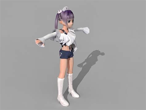 anime emo girl 3d model 3ds max files free download modeling 34000 on cadnav