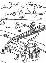 Coloring Fireman Pages Fire sketch template