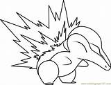 Cyndaquil Quilava Pokémon Coloringpages101 sketch template