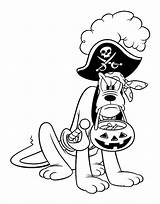 Pluto Kolorowanki Pirate Mickey Goofy Disneyclips sketch template