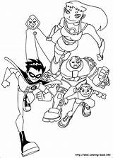 Coloring Teen Titans Pages Popular sketch template