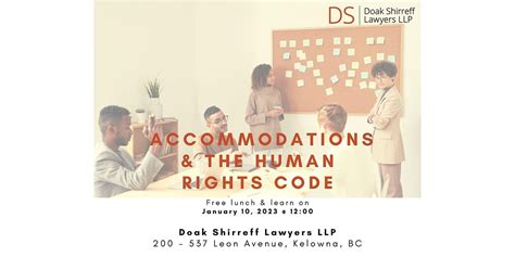 Employment Law Lunch And Learn Accommodations And The Human Rights Code