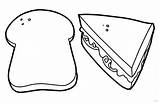 Coloring Bread Sandwich Toast Pages Slice Slices Kids Drawing Healthy Recipes Food Choose Board Sheet Getdrawings Template sketch template